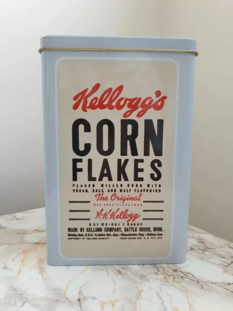 Kelloggs Blechdose Vorratsdose Kornflakesdose Retro Junge 21cm