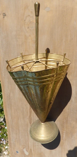 Porte-monnaie Vintage Parapluie Tartan – Années 60, Concertina Cuivre