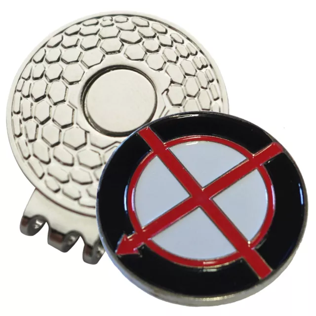 1 x New Magnetic Hat Clip + Alignment Golf Ball Marker - For Golf Hat or Visor