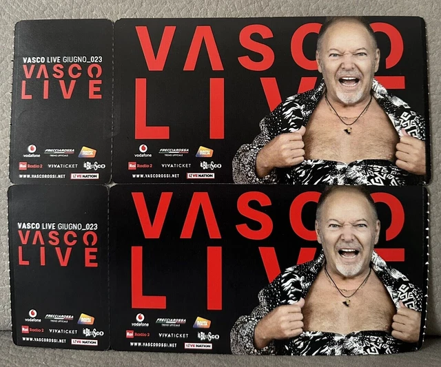 Due 2 Biglietti Biglietto Vasco Rossi PALERMO Prato GOLD 22/06/2023 Live KOM