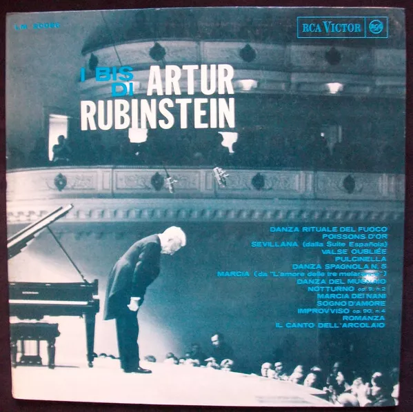 Arthur Rubinstein - I Bis Di Artur Rubinstein (LP, Mono, Gat)