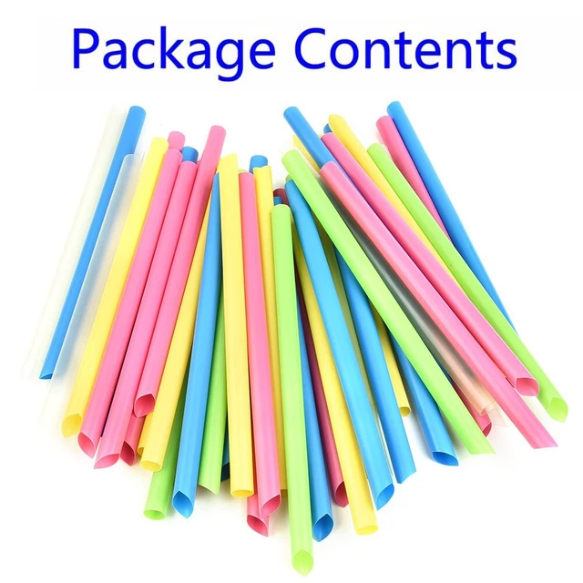 10mm Extra Large Bambou Bubble Tea Paille Jetable, Lot de 180 Bambou Boba Paille en Fibre pour Jumbo, Smoothie, Thé à Bulles, Milk-shake, 100% Naturelle & Biodégradable