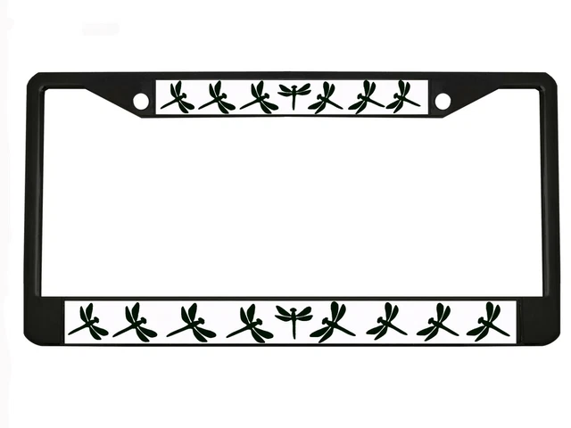 Dragon Butterfly Design Car License Plate Frame Auto Tag Holder