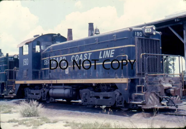 Seaboard Coast Line EMD SW9 #190 Original Railroad Slide ap