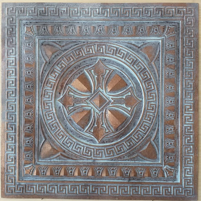 Drop in Ceiling tile faux tin weathering copper decor wall panels PL01 10pcs/lot