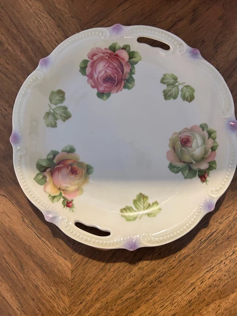 1920s Koenigszelt Silesia Handled Cake Plate