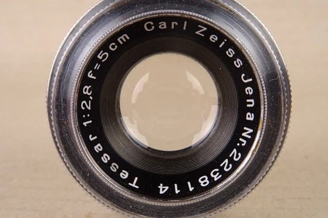 Objektiv Carl Zeiss Jena Tessar 2,8/5cm für Kine-Exakta, Vorkrieg, Pre-War