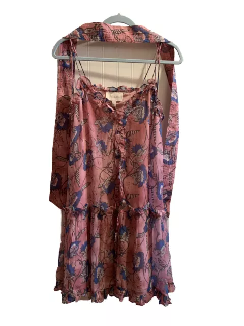 Cleobella Romper With Sash, Pink Lotus Print, NWT, XS