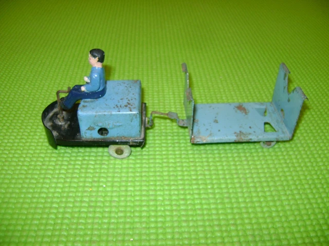 Jouet Ancien Gare En Tôle Pour Train Mécanique - Vintage "dans Son Jus" | Jouet Rétro Collection Train
