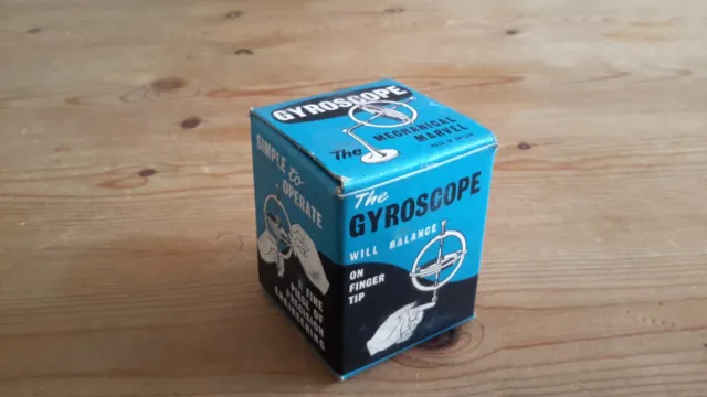 Vintage Gyroscope Toy Unused in Box Great Condition c1950 All original parts