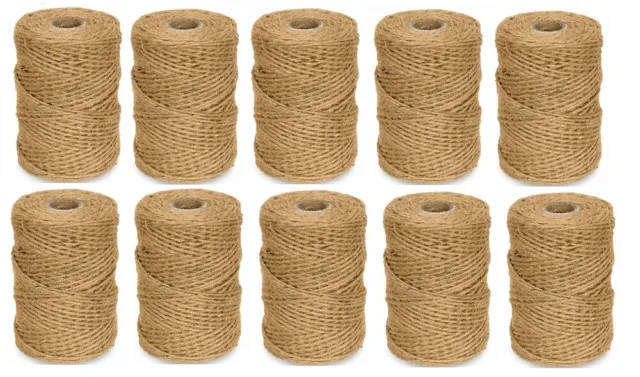 Natural Thick Jute Twine String Brown Shabby Rustic Sisal Soft