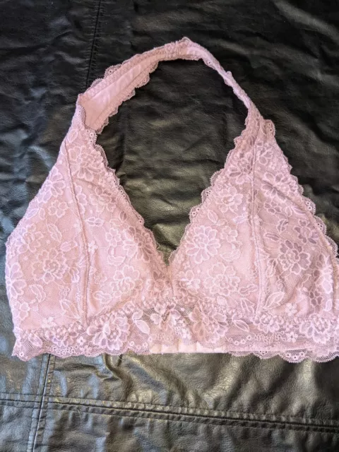 HOLLISTER GILLY HICKS Bralette Size Small Purple Lace Floral