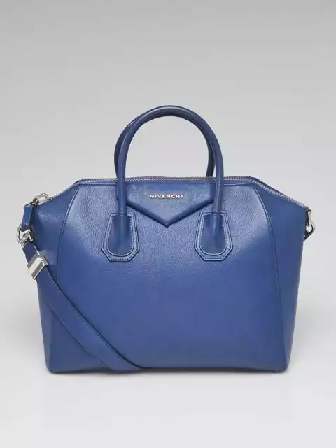 Givenchy Blue Sugar Goatskin Leather Medium Antigona Bag