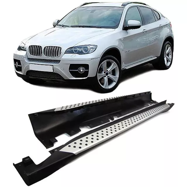 Alu Trittbretter Flankenschutz OE Style mit ABE passend für BMW X6 E71 E72 08-14