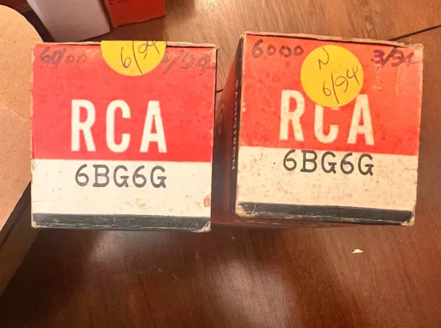 NOS RCA 6BG6G  Power  Vacuum Tube Valve (6L6, 5881) MATCHED PAIR