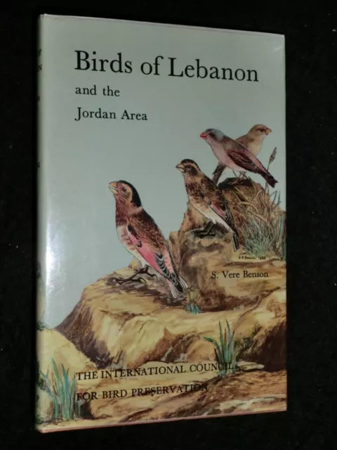 Birds of Lebanon and the Jordan Area (1970-1st) S. Vere Benson - Ornithology, HB