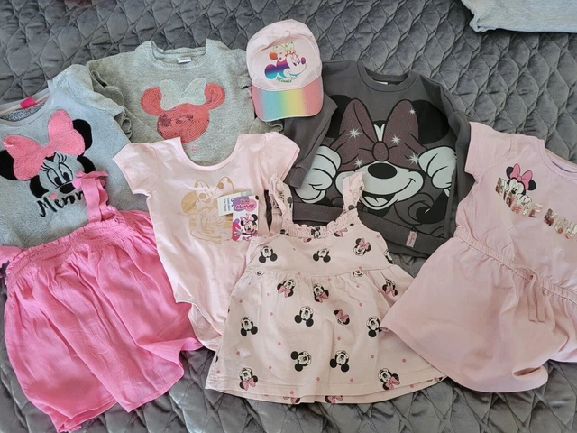 Girls bundle cothes 5/6 yrs Minnie Mouse jumper cap jeans joggies 10 items