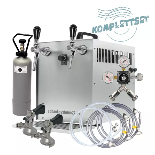TE-60-2 Zapfanlage Komplettset Trockenkühler Bierkoffer - schanksysteme24