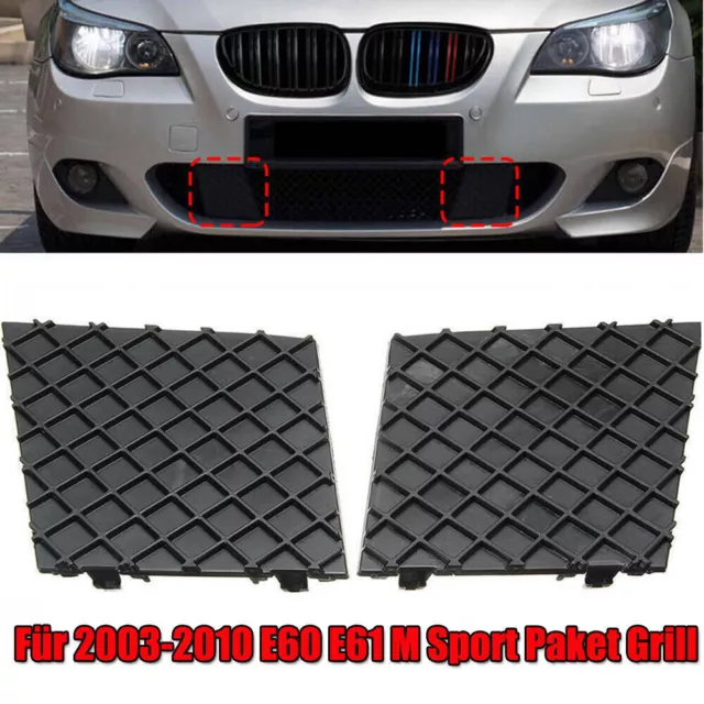 2x Für Bmw E60 E61 M Paket Mesh Gitter Grill Blende Vorne Stoßstange51117897186