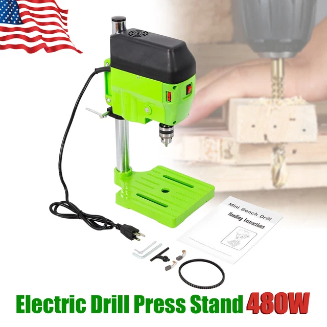 MINI TABLETOP ELECTRIC Bench Drill Press Stand Wood Metal Drilling