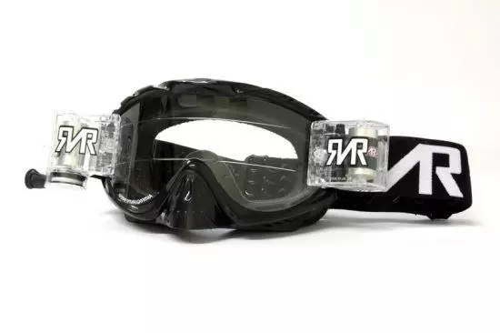 Rip N Roll Hybrid Entièrement Chargé Lunettes Motocross MX Enduro Rnr en Noir