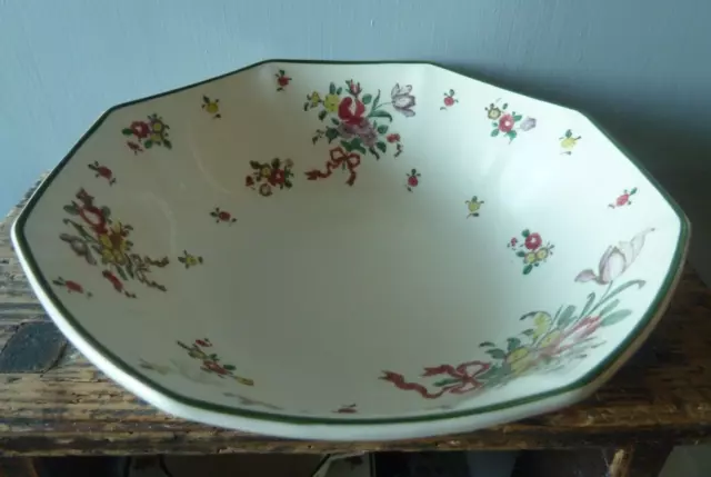 Vintage ROYAL DOULTON "Old Leeds Sprays" Octagonal Serving Bowl - 22.5cm diam 2