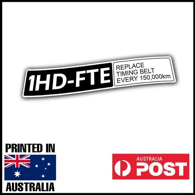 LANDCRUISER 1HDFTE TIMING belt decal sticker toyota ute 11.99
