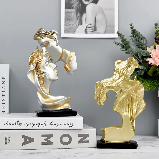Resin Kissing Abstract Art Figurine Desktop Ornaments Home Decor for Living Room 2