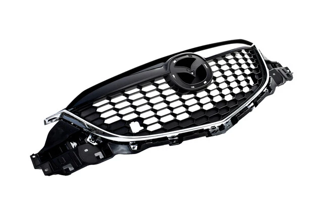 Micro Rim New Grille Assembly For 2013-2015 Mazda CX-9 (Black With Chrome, No Emblem)