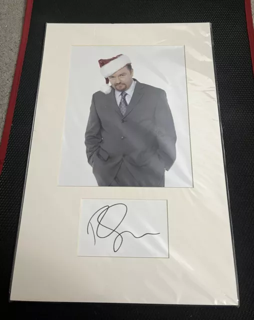 ricky gervais Autograph David Brent At Christmas