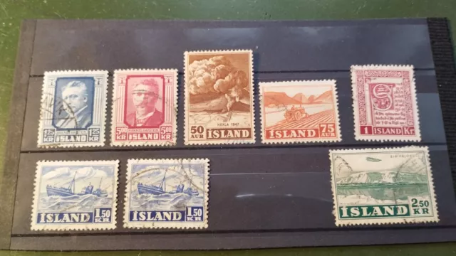 Briefmarken Island 1949 - 1952 gestempelt