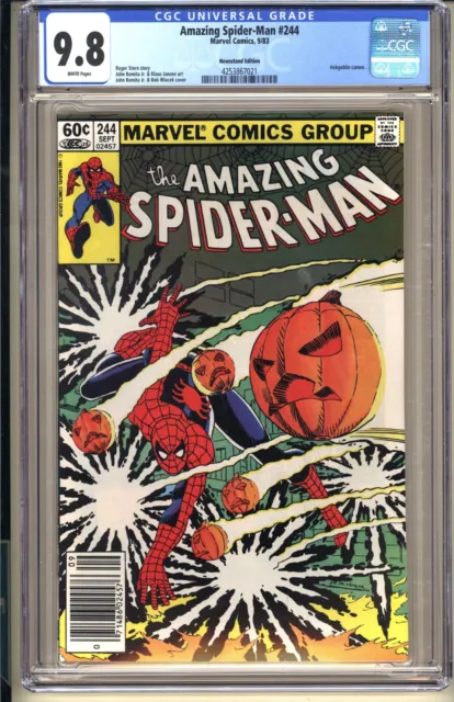 Amazing Spider-Man #244  "Newsstand" CGC 9.8 WP NM/MT Marvel 1983 Hobgoblin v1