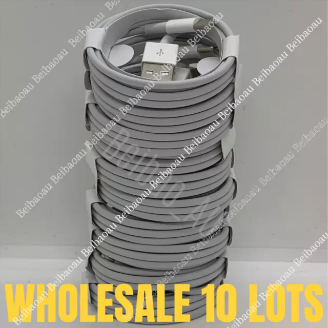 10x Wholesale Bulk 3Ft 6Ft USB Fast Charger Charging Cable Lot For iPhone 11 8 7
