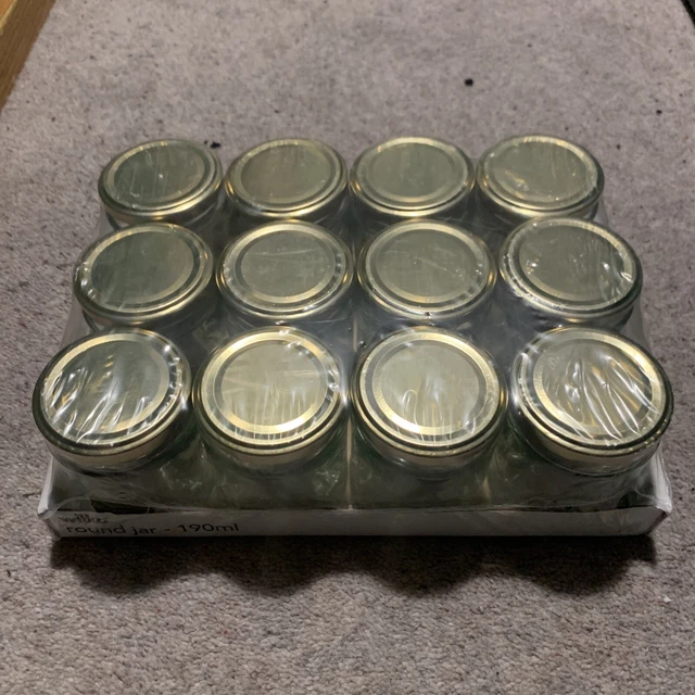 Wilko 12 x 190ml - RUNDES GLASMARMELADENGLAS - Weihnachtschutney, KONSERVIERUNGEN