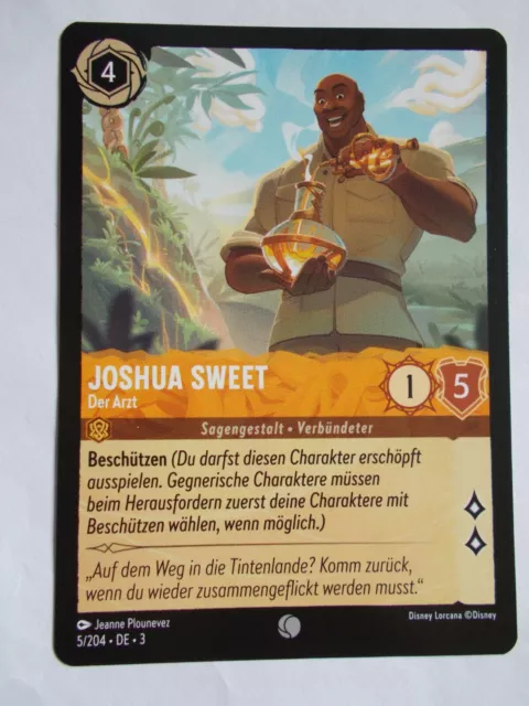 Disney Lorcana Karte Die Tintenlande 5/204 JOSHUA SWEET