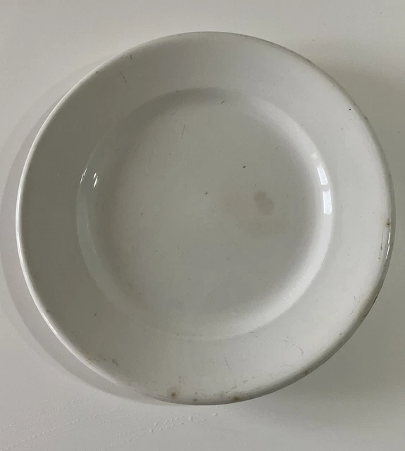 Assiette Plate Tres Ancienne Digoin Sarreguemines Blanche Epaisse Shabby Deco 3