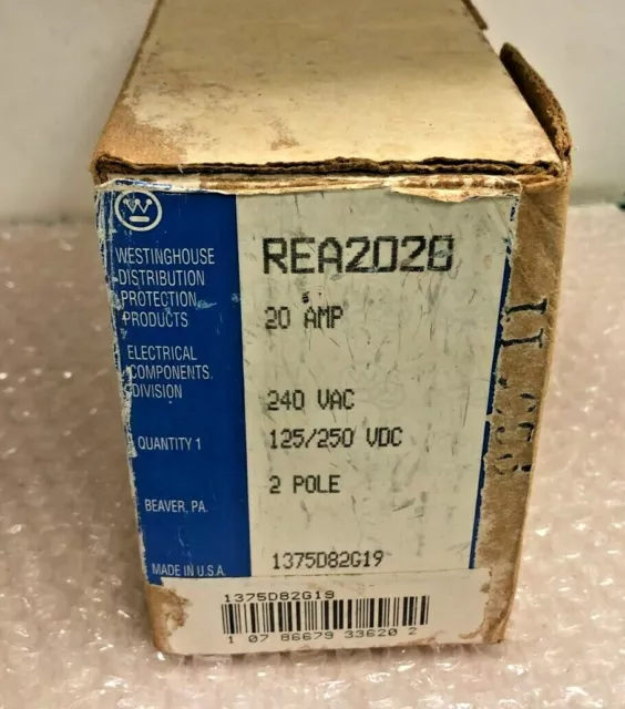 New Re2020 - Westinghouse 20A Amp 2P Pole 240V Circuit Breaker