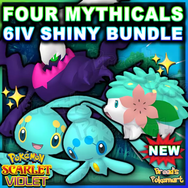 Pokemon Brilliant Diamond and Shining Pearl Manaphy and Shiny Phione Bundle  6IV