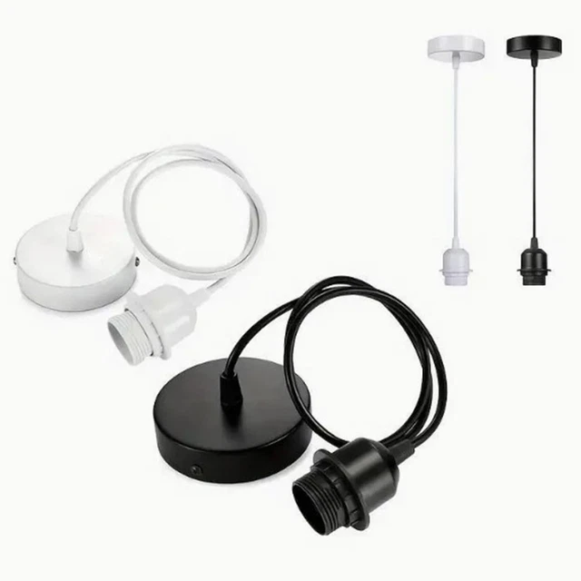 Lot de 3 Suspensions Luminaires Métal Rétro Lustre Abat-jour E27