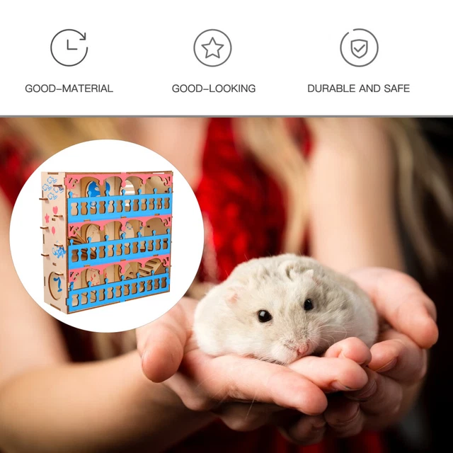Hamster-Villa-Labyrinth Hölzern Kletterzubehör Spielzeug Für Kleine Tiere 3