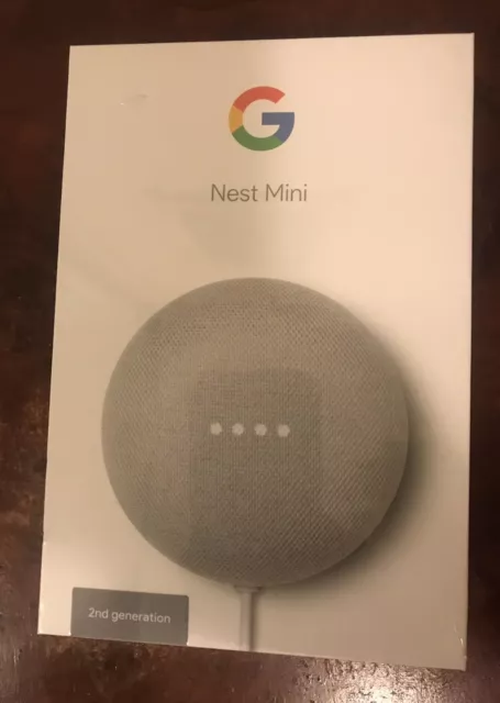 Google Nest Mini (2nd Generation) Smart Speaker - Chalk - Unopened