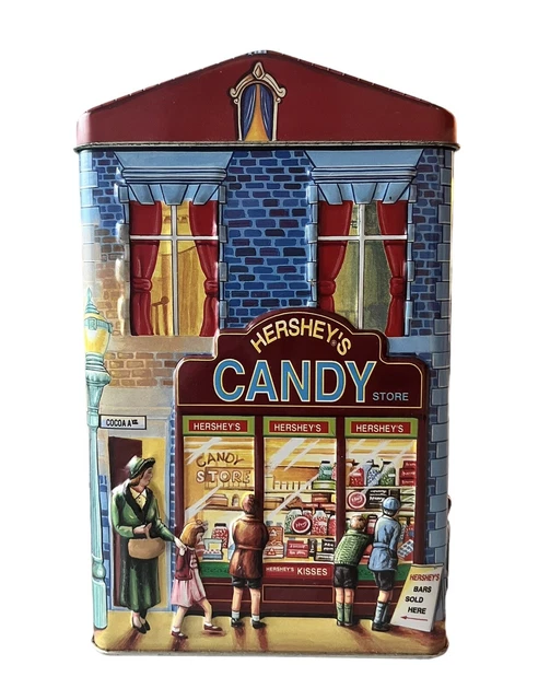 VINTAGE HERSHEY'S 3D Candy Store Metal Tin Village Series Canister 1 Tin 2000 £9.47 PicClick UK