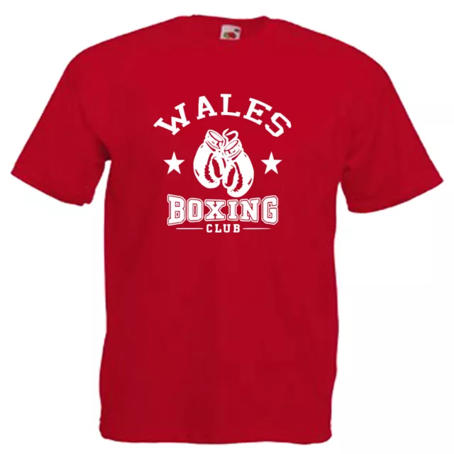T-shirt homme Wales Boxing Club boxer gallois adultes 12 couleurs taille S - 3XL