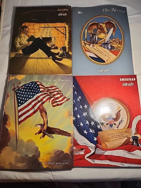 Lot of 4 Ideals Patriotic Books- 1 Hardcover, 3 Paperback
