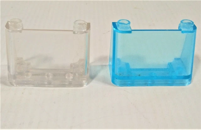 Lego Windscreen Windshield Windows 3823 2 Pc Lot Bundle Blue Clear