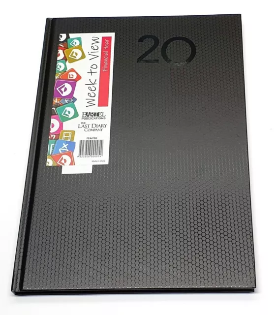 20242025 FINANCIAL YEAR Diary Everyday A4 Week to View Black Last