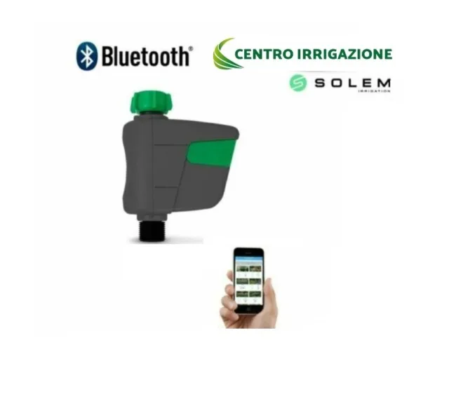 Programmatore Solem Bl-Nr Centralina Bluetooth Rubinetto Irrigazione Batteria