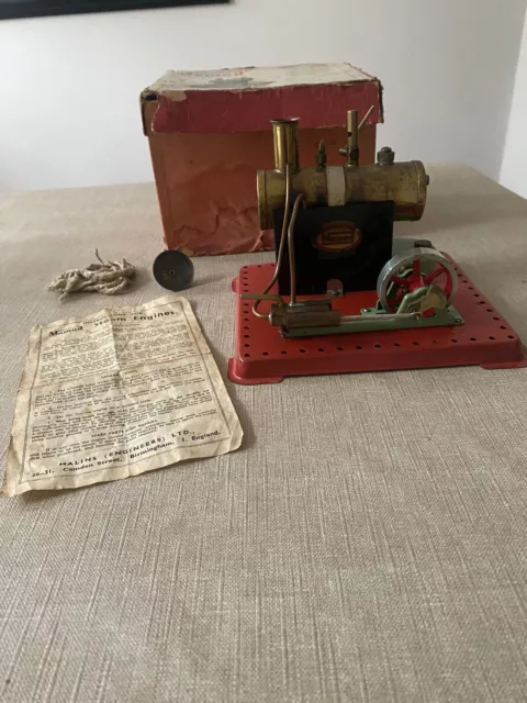 Vintage Mamod SE2 Stationary Model Steam Engine with Box