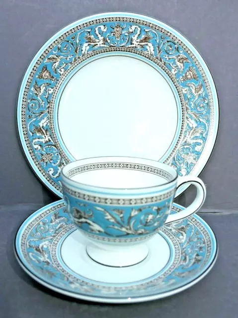 Wedgwood Florentine Turquoise 1 von 3  Kaffee- Teetasse Untertasse Kuchenteller