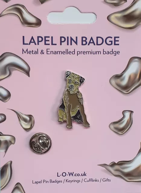 Border Terrier Pet Dog Lapel Pin Badge. ref 14